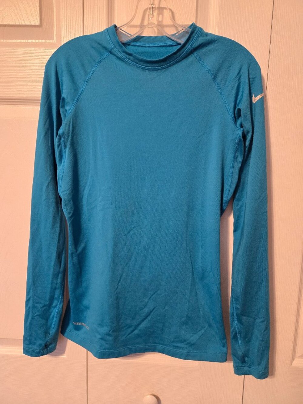 Nike Pro Combat Blue Winter Long-Sleeve Top, Size S.